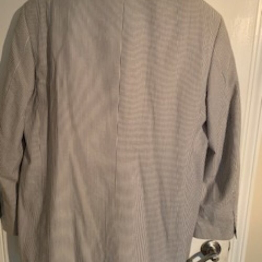 Mens Blu/Wht Seersucker Jacket - Picture 5 of 9